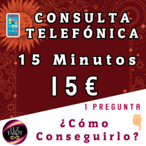 Consulta de tarot telefónico de 15 minutos: respuestas rápidas y orientación clara para tus dudas. Conecta con tu destino