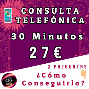 Consulta de tarot telefónico de 30 minutos: obtén respuestas inmediatas y orientación espiritual personalizada. Descubre claridad y guía para tu camino
