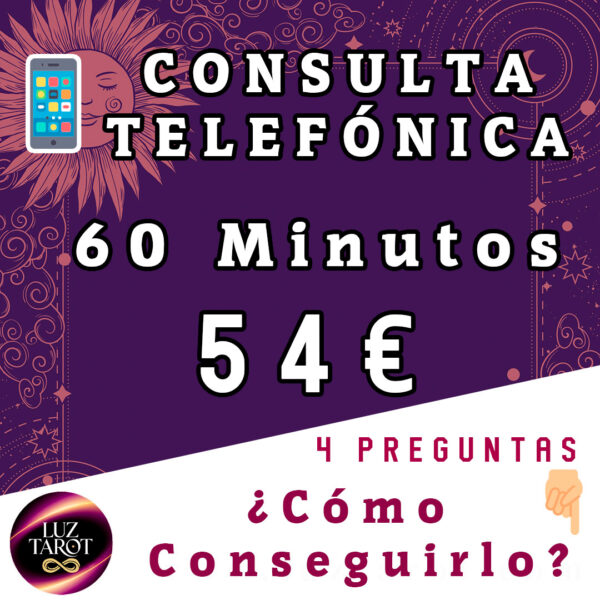 Consulta de tarot telefónico de 60 minutos: obtén respuestas inmediatas y orientación espiritual personalizada. Descubre claridad y guía para tu camino.